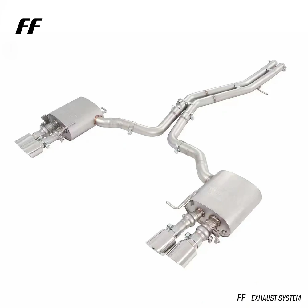 عادم Catback عالي الجودة من الفولاذ المقاوم للصدأ لكاتم الصوت Audi S6 S7 C8 مع صمام متغير