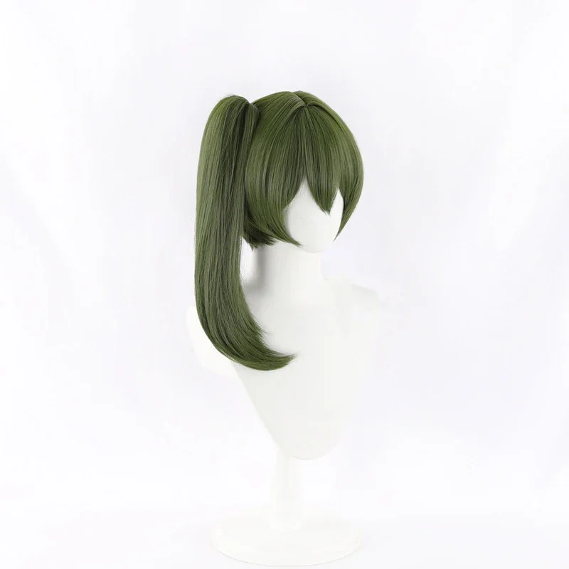 L-Enamel Wedge Synthetic Hair Sousou no Friars Ubel Cosplay Wigs 50cm Straight Women green Ponytails Hair Heat Resistant Wigs