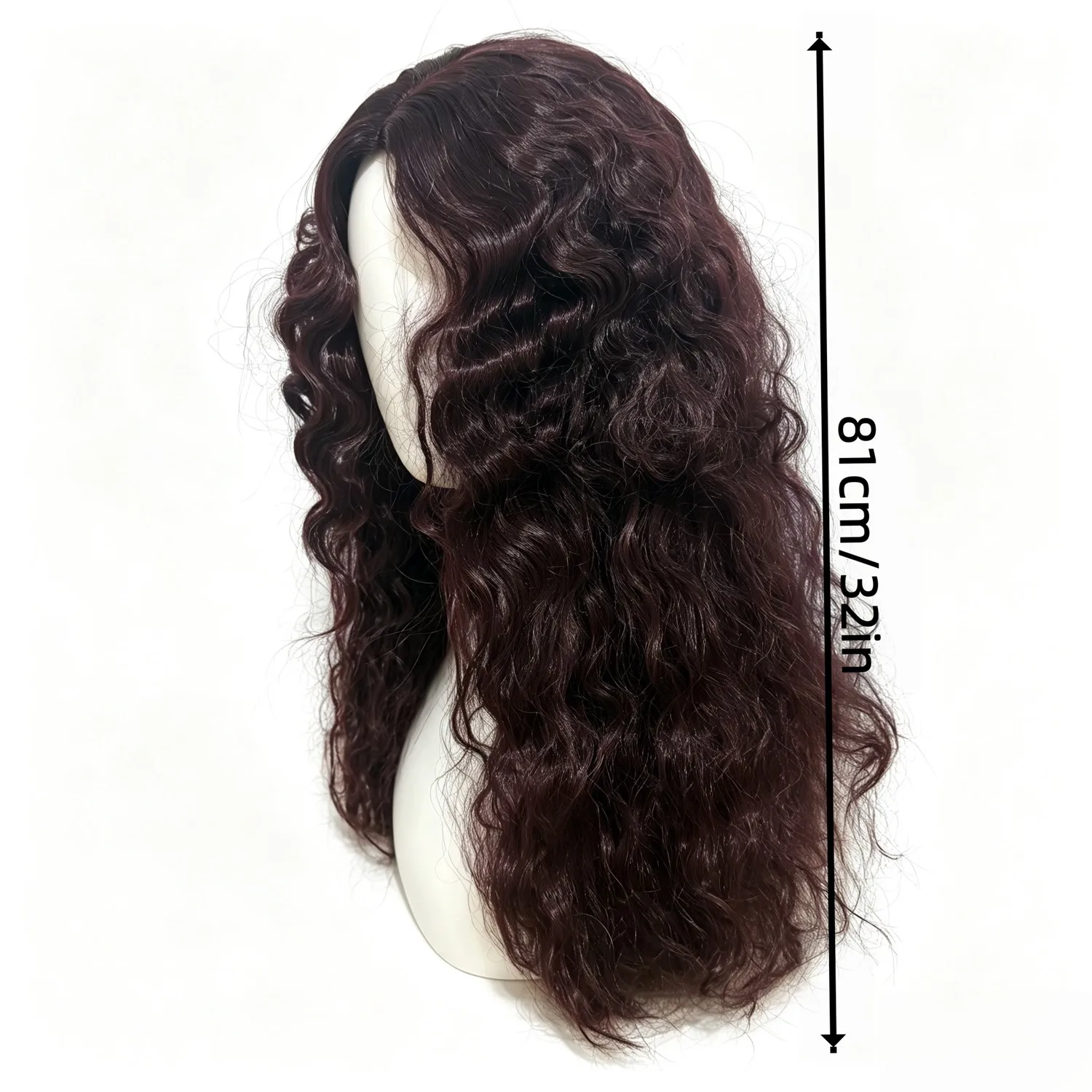 Body Wave Wig 32 Inch 2 Dark Brown 200% Density Heat Resistant Synthetic Wig For Women, music festivals, Wigs for Halloween