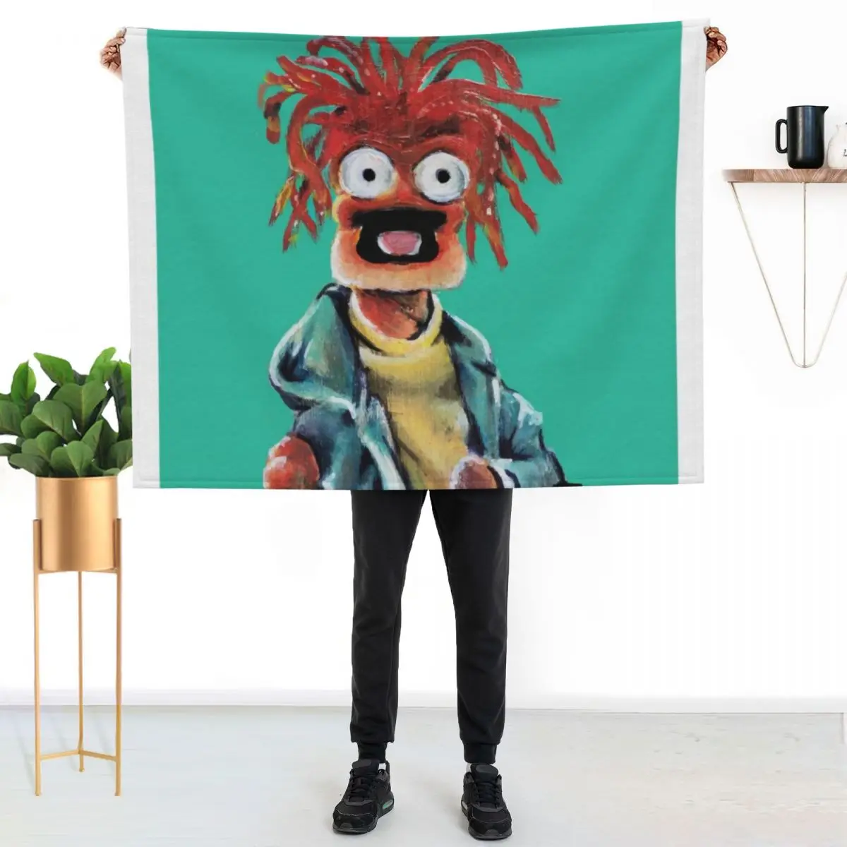 

Pepe The King Prawn Fan Art Throw Blanket Elegant Warm Throw Blanket for Hotel Home
