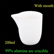 200ml corundum crucible arc with nozzle 99% alumina high temperature resistance 1600 degrees for scientific research