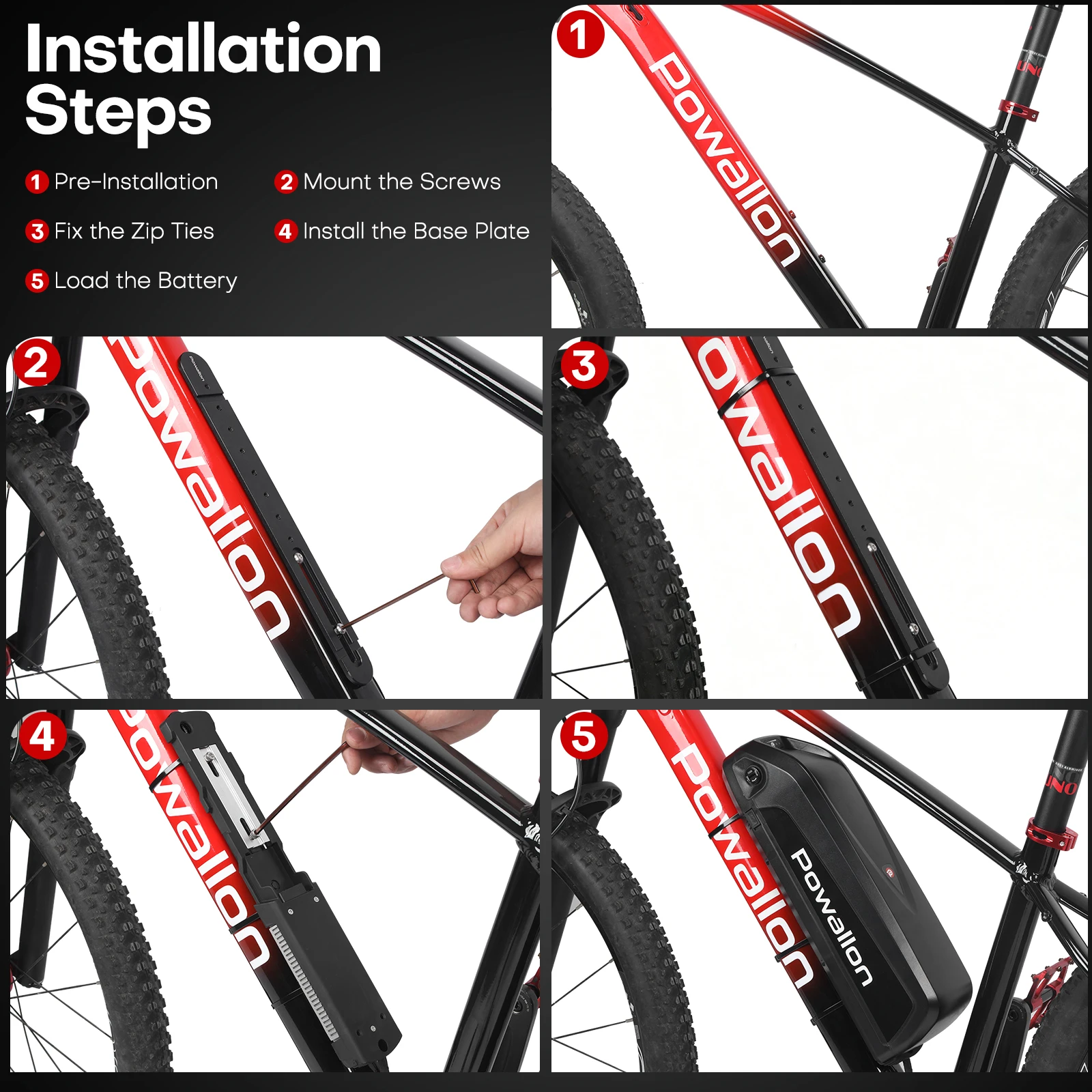 Aluminiumlegierung E-Bike Akku-Halterung für Hailong Polly Shark E-Bike Akkubox Basis Fahrrad Radfahren – Detail 2