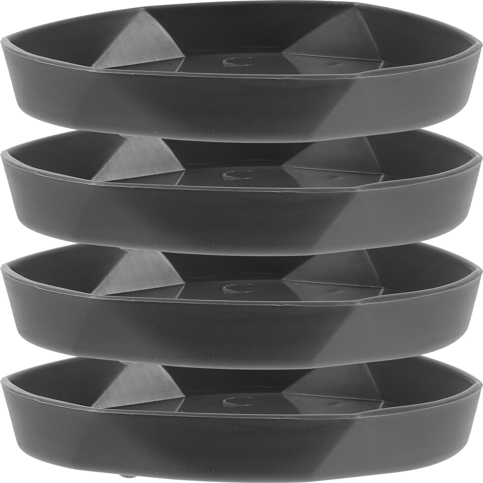 

4pcs Flower Pot Trays Plastic Plant Saucers Garden Drainage Trays For Indoor Outdoor Lightweight Durable Round Shaped Water Soil