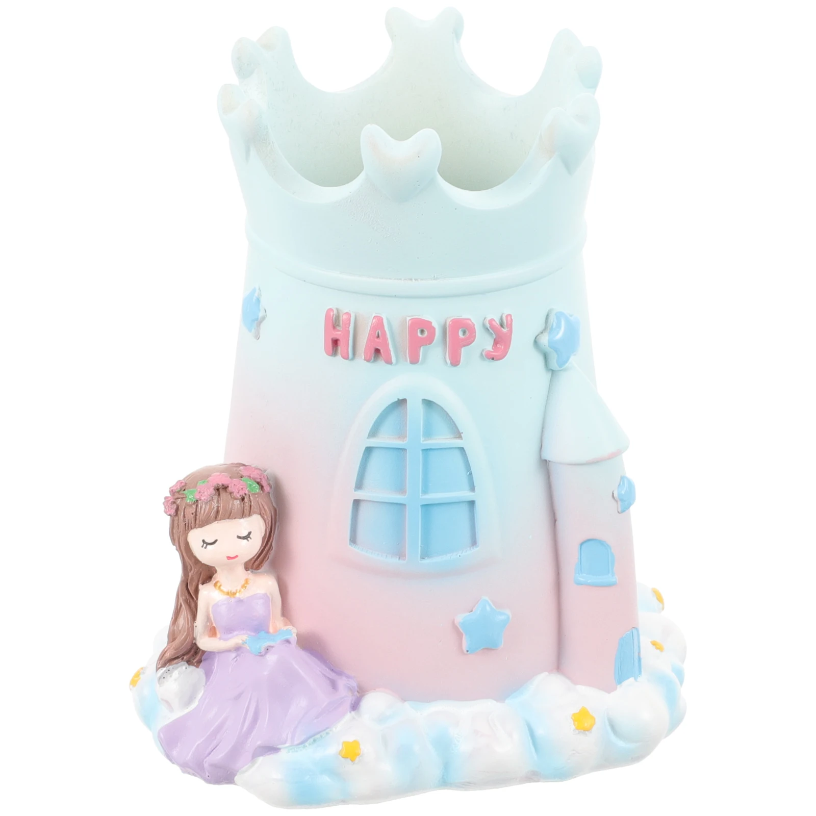 

Girl Pen Holder Girls Resin Novelty Pencil Cute for Desk Holders Aesthetic Organizer Work