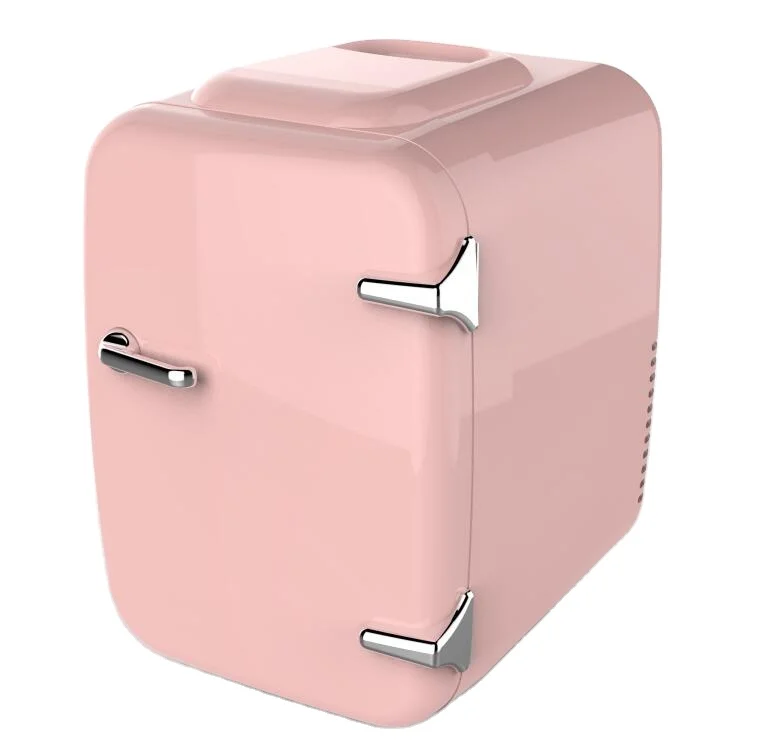 

4l Portable Hot Sale pink Cute 12v 100v 240v Car and Home Use Small Fridge Cans Cosmetics Mini Refrigerator