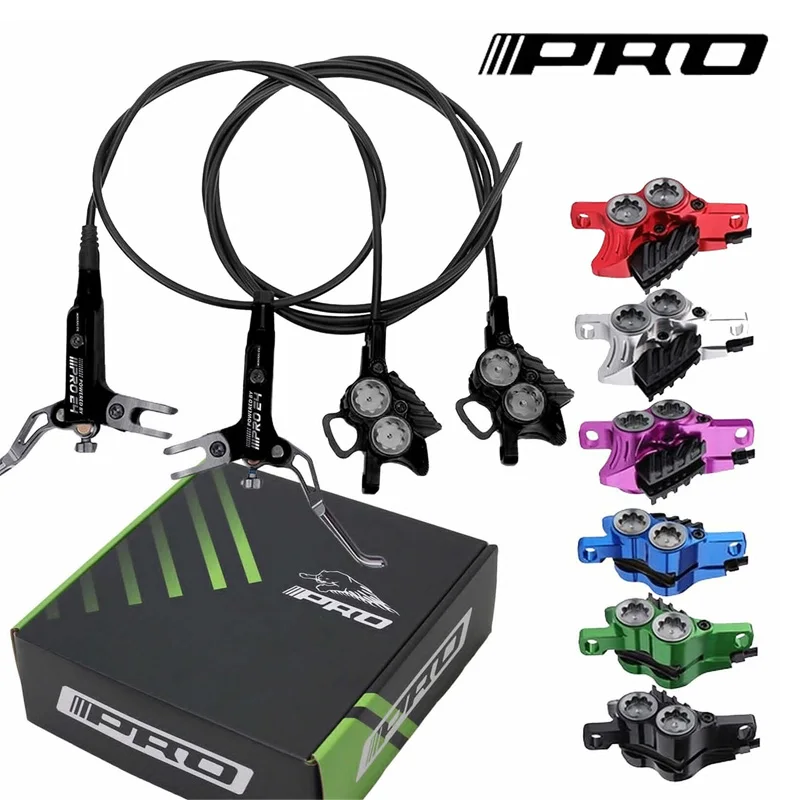 IIIPRO MTB 4 Piston Hydraulic Disc Brake 800/1550mm Mountain Bike Disc Brake Set CNC Tech Mineral Oil for AM Enduro Bicycle E4