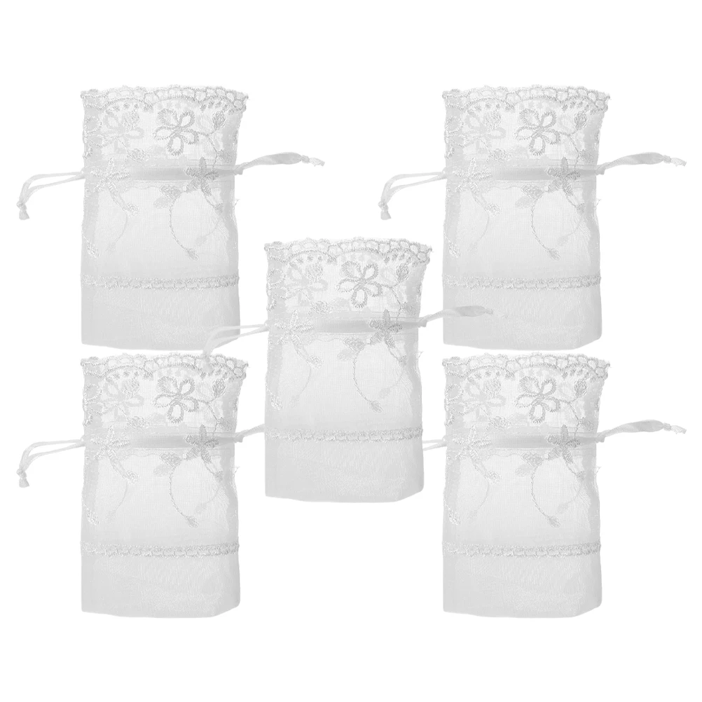 

5 Pcs Jewelry Storage Bag Gift Bags for Presents Organizer Pouch Five Petals Baby