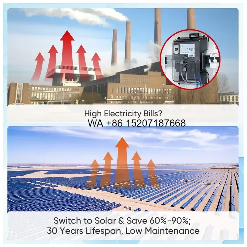 Wmwmnu for T 3kW Hybrid Solar Inverter Single Phase 230V 50-450V MPPT IP65 WiFi Display Home