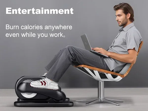 Ellipse Leg Exerciser W/Remote Control & 12 Adjustable Speeds, Quiet Elliptical Training,Under Desk Elliptical Machine
