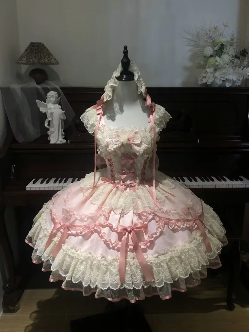 Abiti Lolita di alta qualità per ragazze Kawaii Design originale Nuovo stile balletto JSK Abito con cinturino Morbido regalo per costumi cosplay per ragazze
