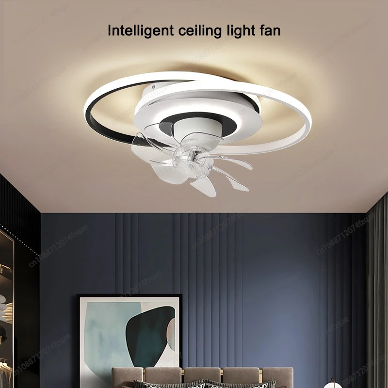 20-Inch LED Lighting 7-Blade DC Motor Fan Light Remote Control 6-Speed Wind Speed Switch Ceiling Fan Light With Timing Function