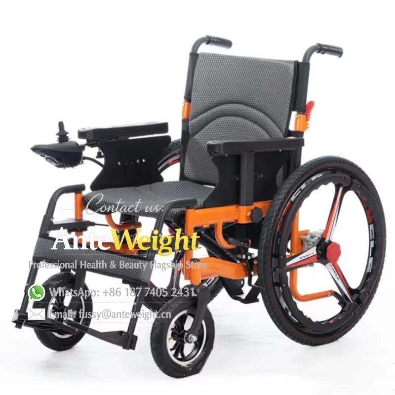 Foldable Electric Wheelchair for Elderly Safety Conversion Walker Rollator for Disabled People