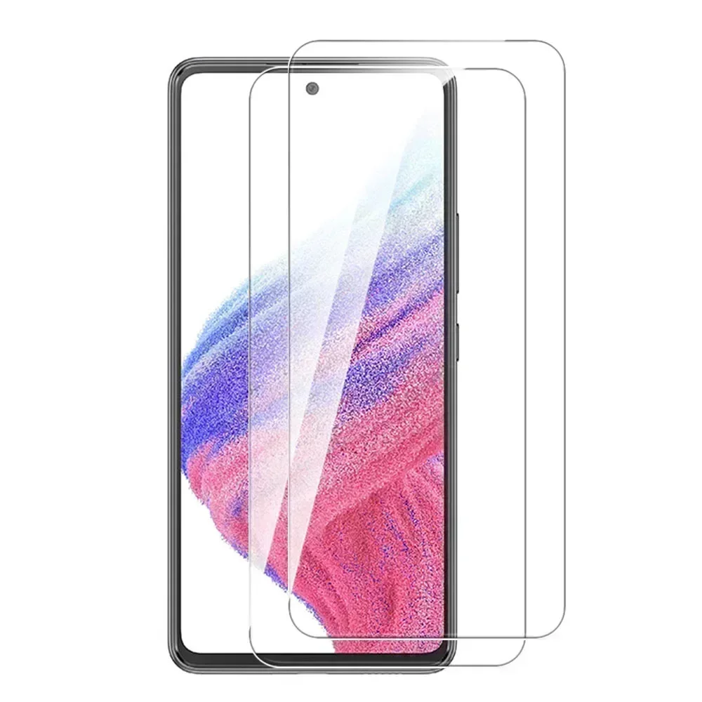 2Pcs Tempered Glass For Samsung Galaxy A53 5G A13 4G A23 A33 A73 2022 A03 S A 13 23 33 53 73 03 Screen Protector Protective Film