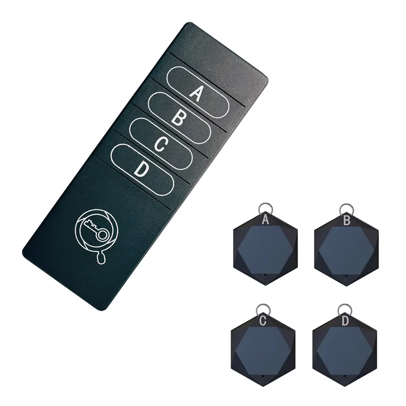 ABAC-Key Finder 433,92 Mhz Buscador de llaves Dispositivo antipérdida Pantalla de tira de luz LED Tiempo de espera ultralargo