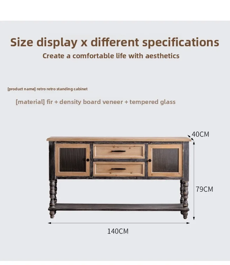 خزانة تخزين منزلية لغرفة نموذجية، خزانة ديكور عتيقة، خزانة شاي لمطعم الضيوف #6