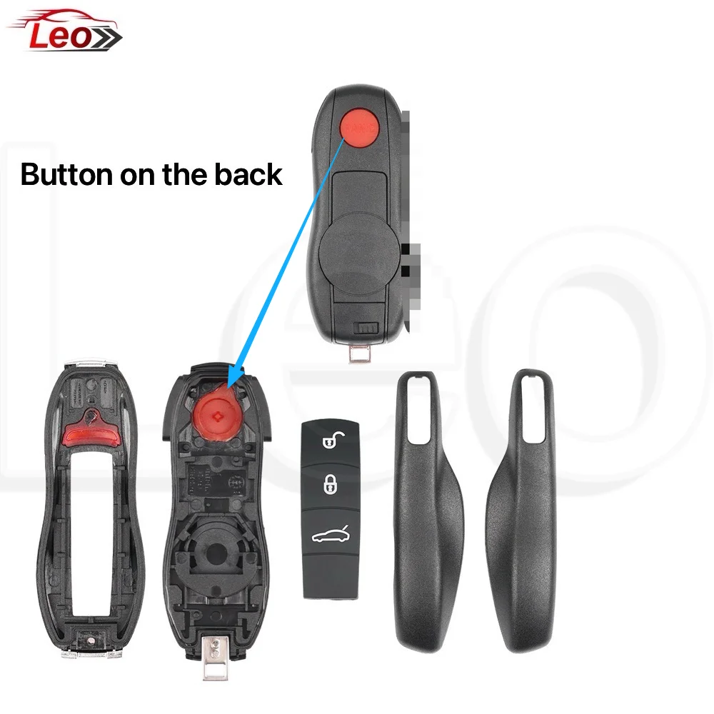 Leo For Porsche Keyless Go Key Shell 3-4-5 Button for Panamera Carman Macan Bobst Cayenne 911 970 981 991 996 92A 2018-Mujer