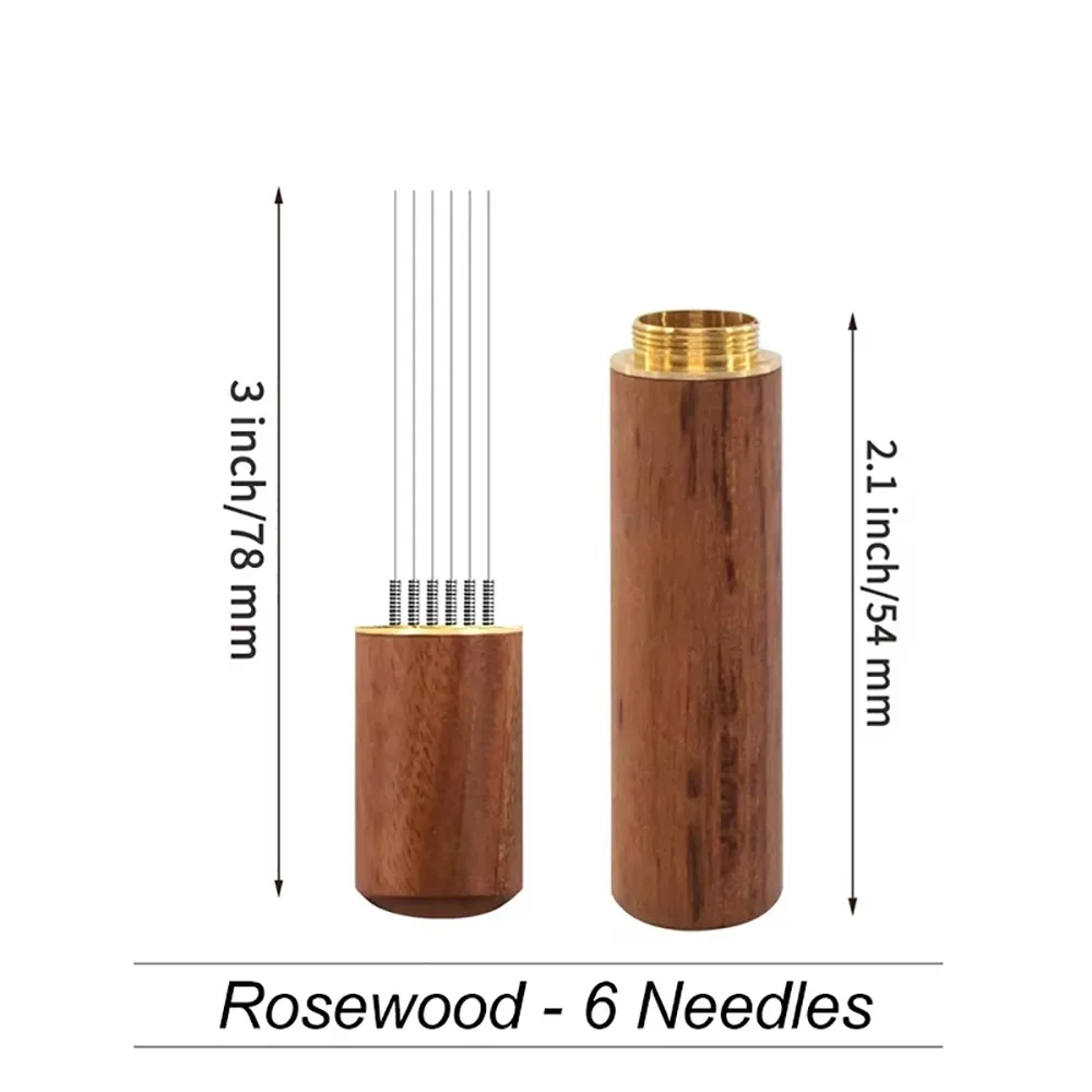 1Pcs Stainless Steel 6 Needle Distributor Espresso Mixers Dispensers Levelers Coffee Tamper Needle Coffee Stirrer
