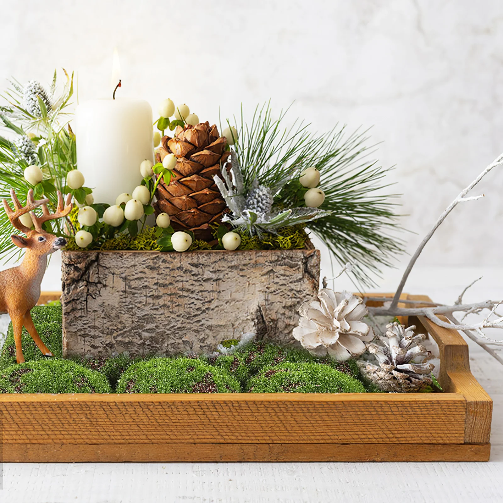 

2Pcs Artificial Moss Sheet for Wall Greenery Wall Panel Decor Elegant Landscape Prop Indoor Outdoor Decorative Garden Moss