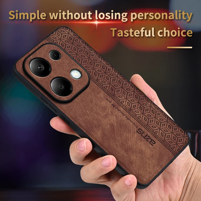 For Xiaomi POCO M6 Pro 4G Чехол для back cover Skin Feel Shockproof Leather Case Soft Funda For POCO M6 Pro 4G