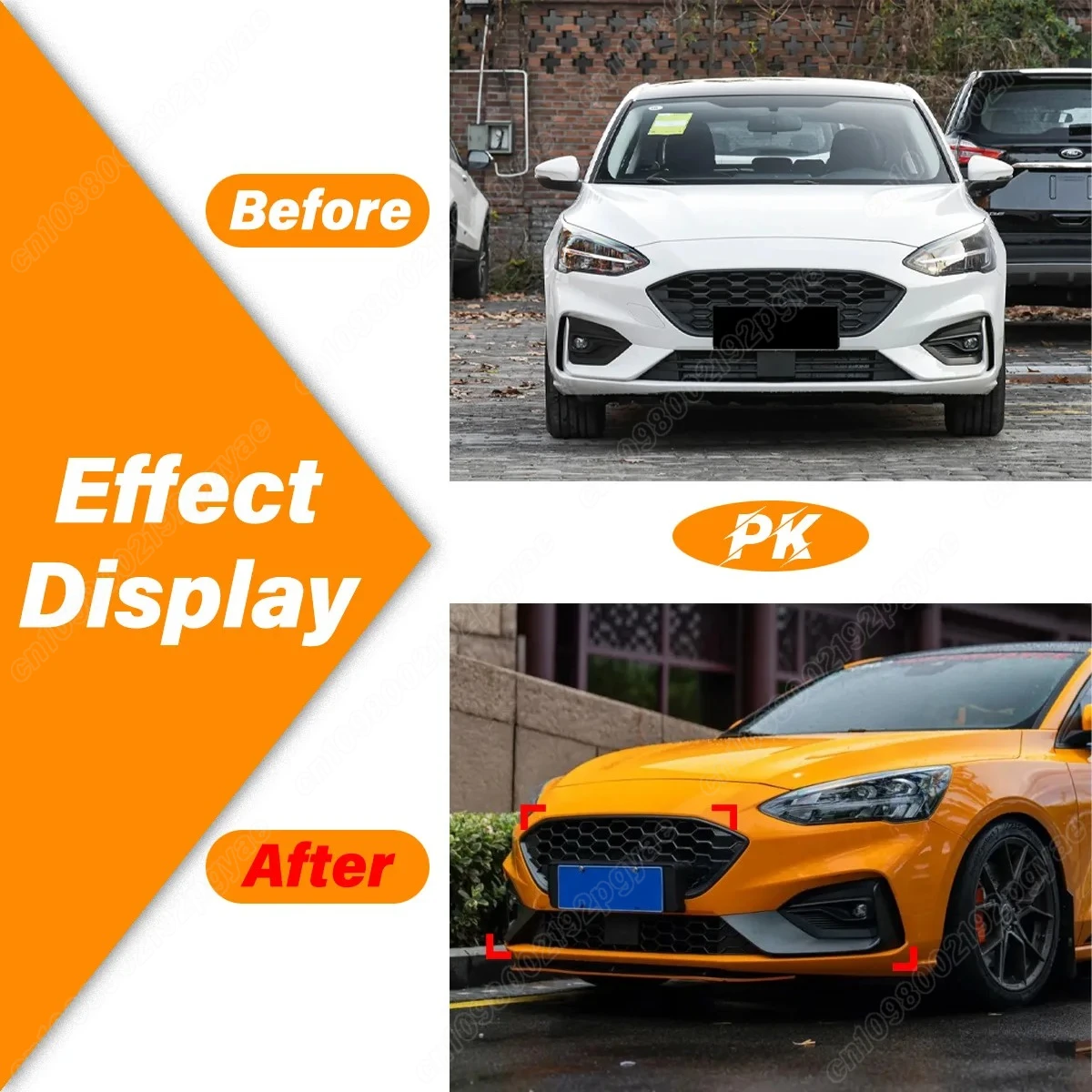For Ford Focus MK4 ST ST-Line / X 2019 2020 2021 Car Front Bumper Racing Model Radiator Air Intake Grille Body Enclosure Kit