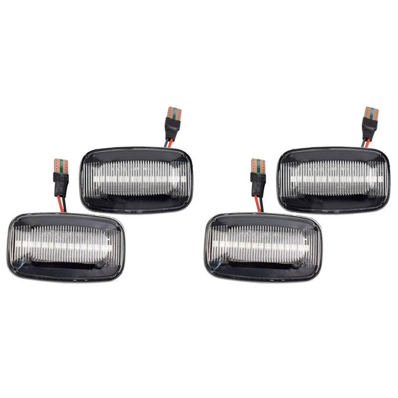 4Pcs Car Dynamic LED Side Marker Light Turn Signal Light For Toyota Land Cruiser 70 80 100 Series