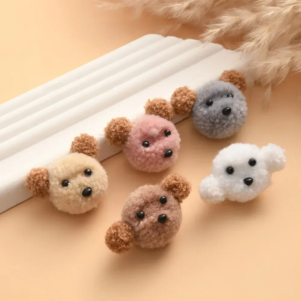 50pc/lot Cute Animal Plush Toys Curl Hair Dog Small Pendant 5cm Plush Animal Clothing Shoes Bags Decorative Accessories