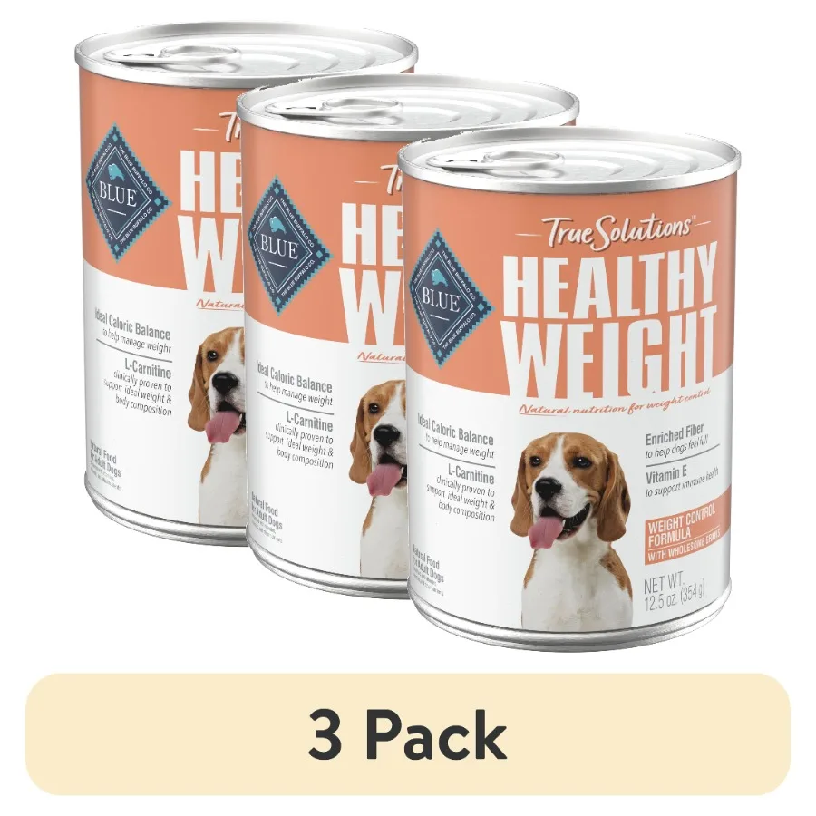 

3 pack True Solutions Weight Control Wet Dog Food, 12.5-oz. Can