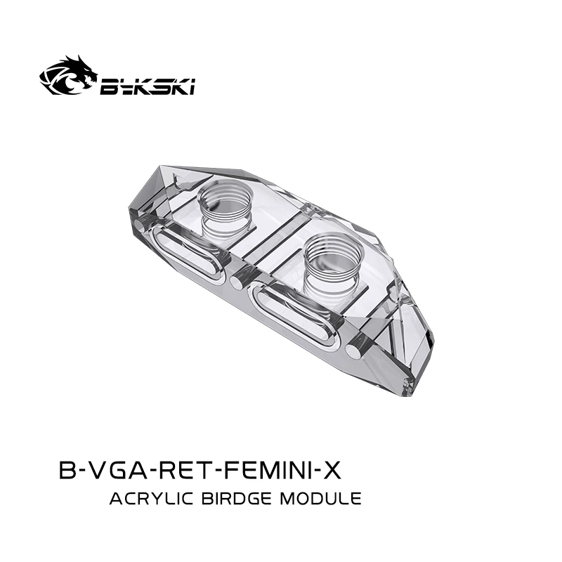 Bykski Acrylique Terminal/Adaptateur de pont pour GPU Nuit d'eau Remplacement G1/4 en effet Filetage/B-VGA-RET-FEMINI-X