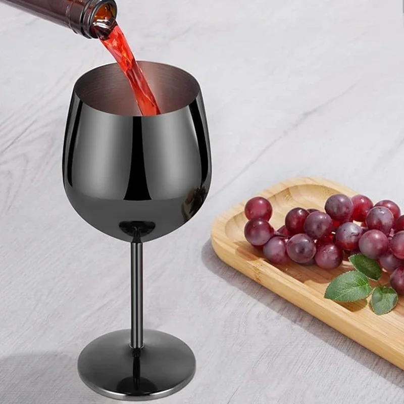 Stainless Steel Glass Cocktail Creative Metal Wine Glass Bar Restaurant Champagne Glass Red Wine Glass Drinkware Barware Cup