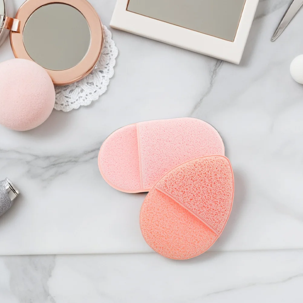 2Sets Face Cleansing Sponges Glove Style Deep Cleaning Makeup Remover Facial Exfoliator Soft Sponge for Women Travel Face