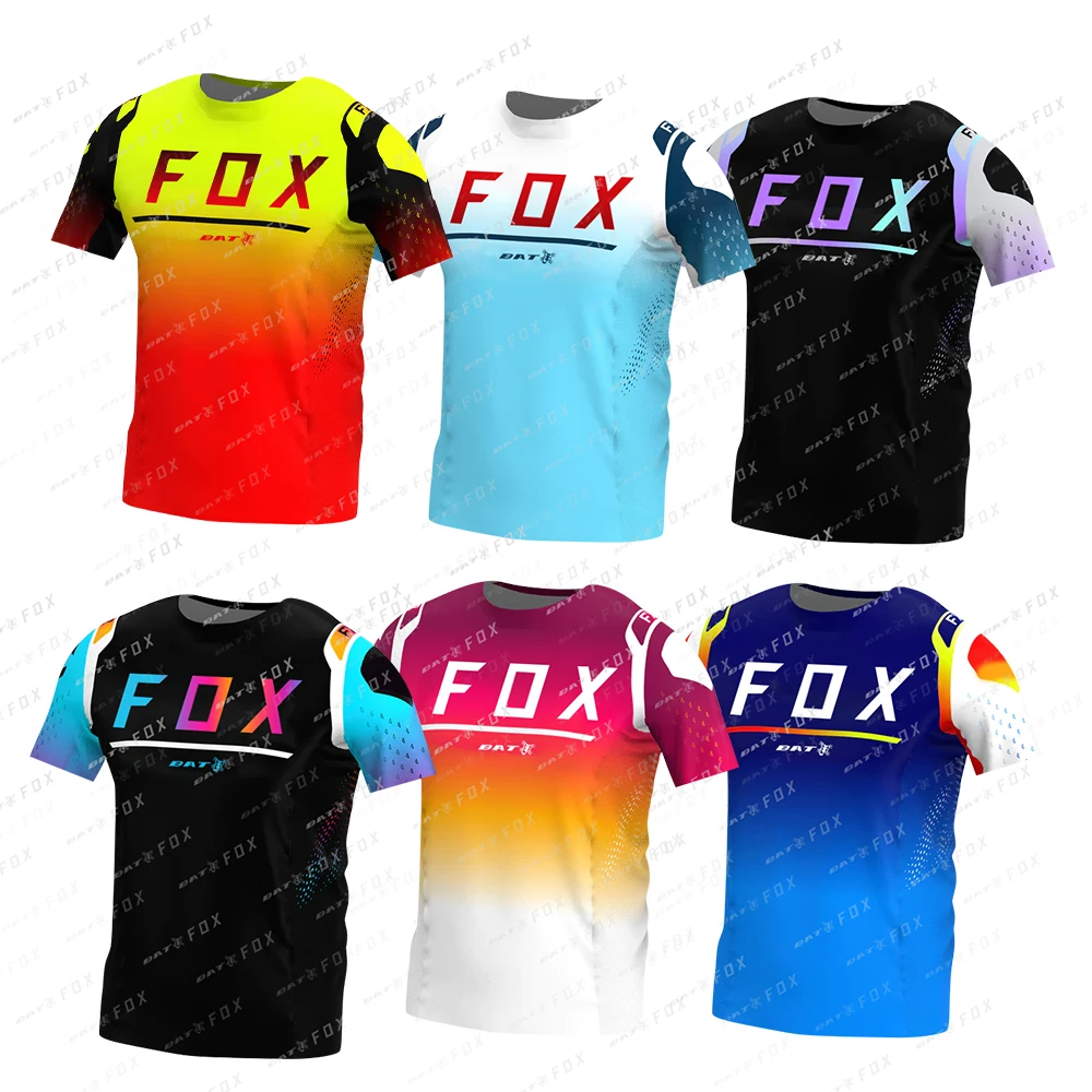 

BAT FOX Camiseta Motocross T-shirt Short Sleeves Downhill T-shirt Enduro MTB Jersey Offroad DH Maillot Ciclismo Hombre