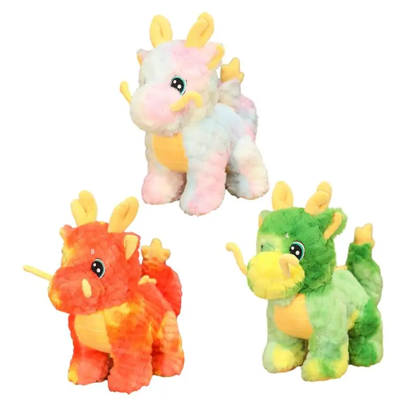 Year Of The Dragon Stuffed Animal Lucky New Year Doll Cartoon Stuffed Dragon Plushie Dolls For Kids Boys Girls Christmas Gifts