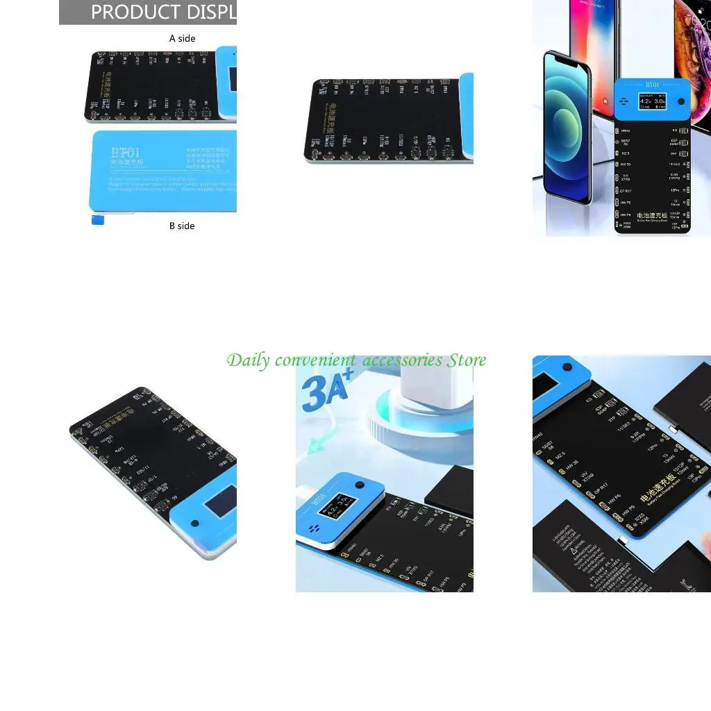 

97QB BT01 Battery Fast Charging Board LCD Display Type-C PD Tester BT01 for Max 3A Phone 6-13