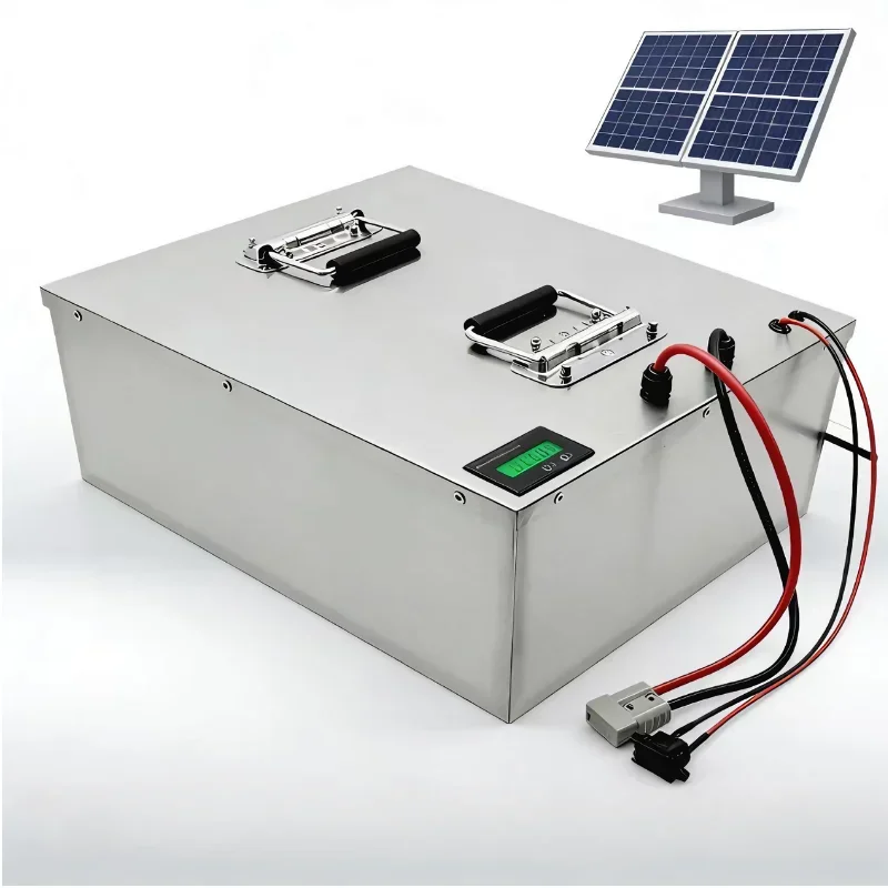 Metal Case 96V 50Ah-100Ah LiFePO4 Battery | Deep Cycle Iron Phosphate Battery | High Capacity Rechargeable for Golf Cart/Sightse