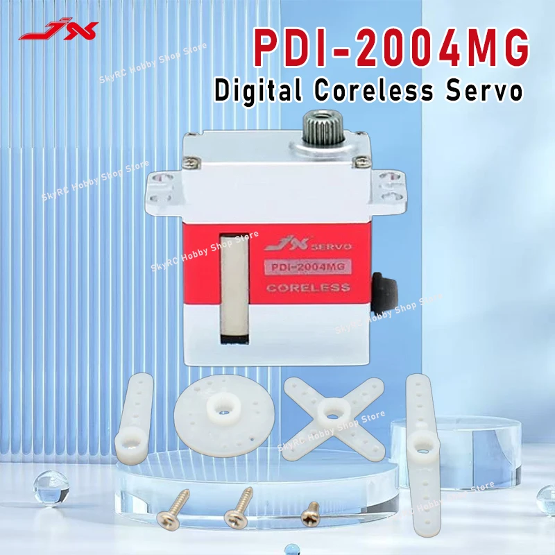 Jx servo PDI-2004MG 4.2kg 0.08s completo cnc alumínio escudo digital coreless motor servo para rc carro drone planador helicóptero rastreador