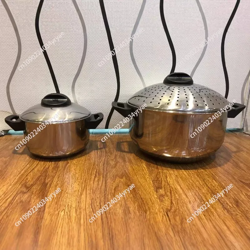 Stainless Steel Noodle Pot Pasta Porridge Soup Washing Rice Drain  Multi-purpose Washing Vegetable Basket Rice Pot