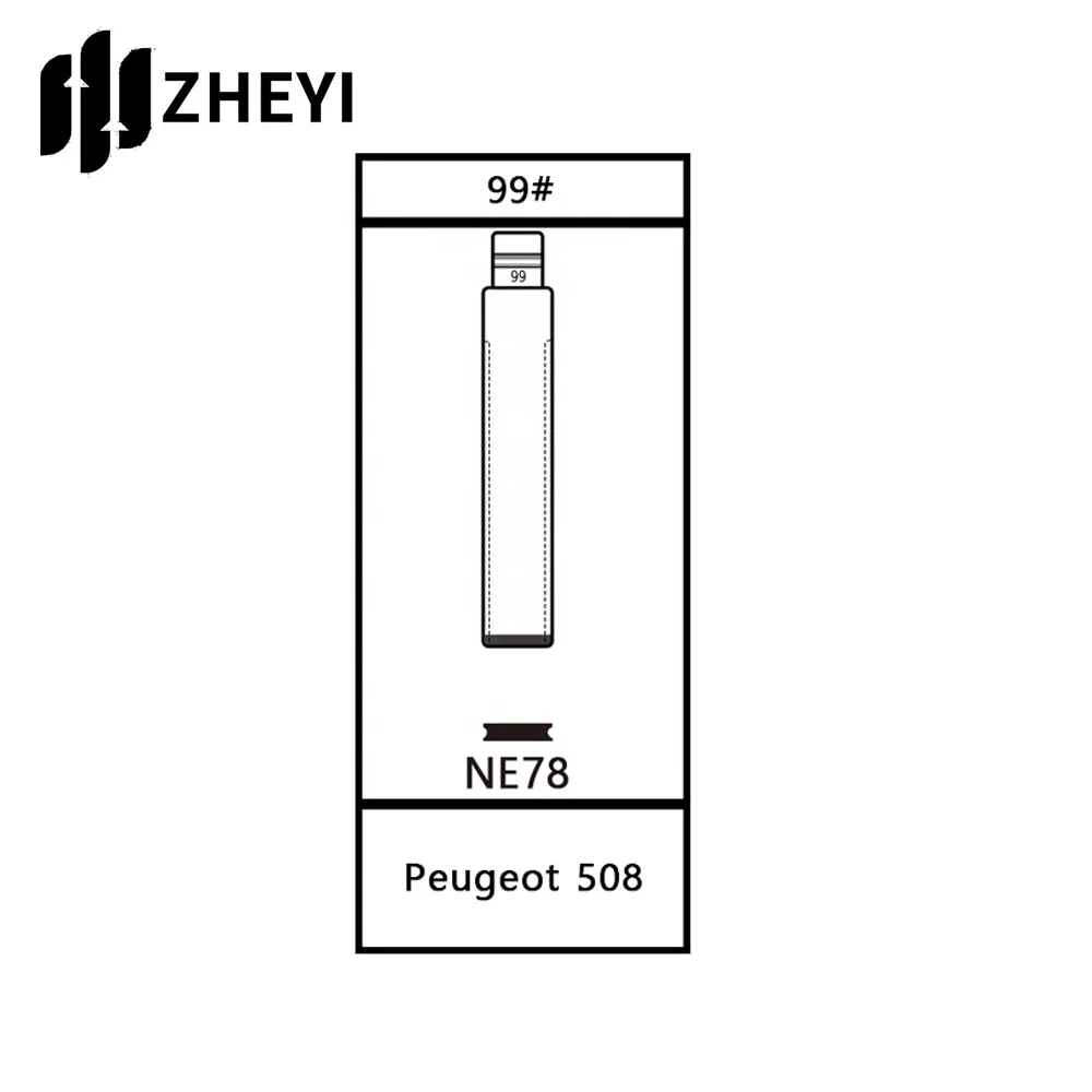 Télécommande universelle non coupée NE78 99 #, lame de clé non coupée pour voiture, pour Peugeot 508 NE78 99 #