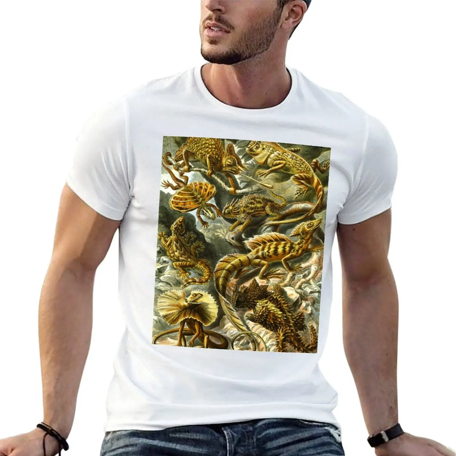 Vintage Lizards Illustration - Ernst Haeckel - Lacertilia T-Shirt new gifts and t-shirts customizeds men clothing