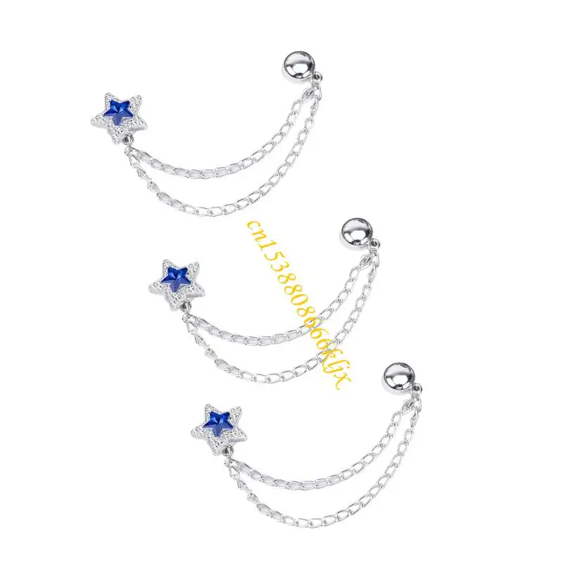 Magnetische Schnappkette für die Kleidung Saum Fixierung Hochleistungslegierungskonstruktion kompatibler blaues Akzent -Styling