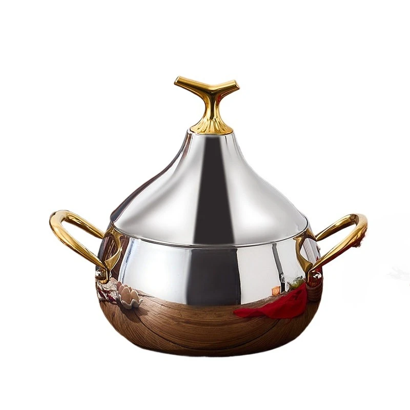 For creative grapefruit pot stainless steel thickened soup pot -layer steel soup multi-functional household induction cooker
