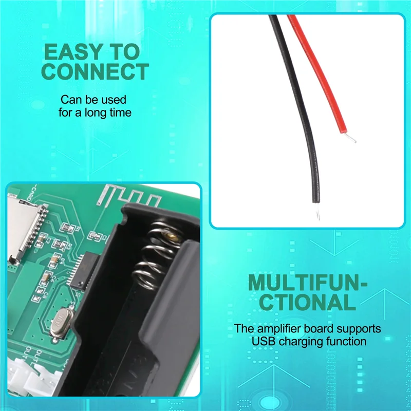 전력 증폭기 보드 XH-A150 리튬 배터리 블루투스 디지털 10W 전원 DIY 소형 스피커 충전식
