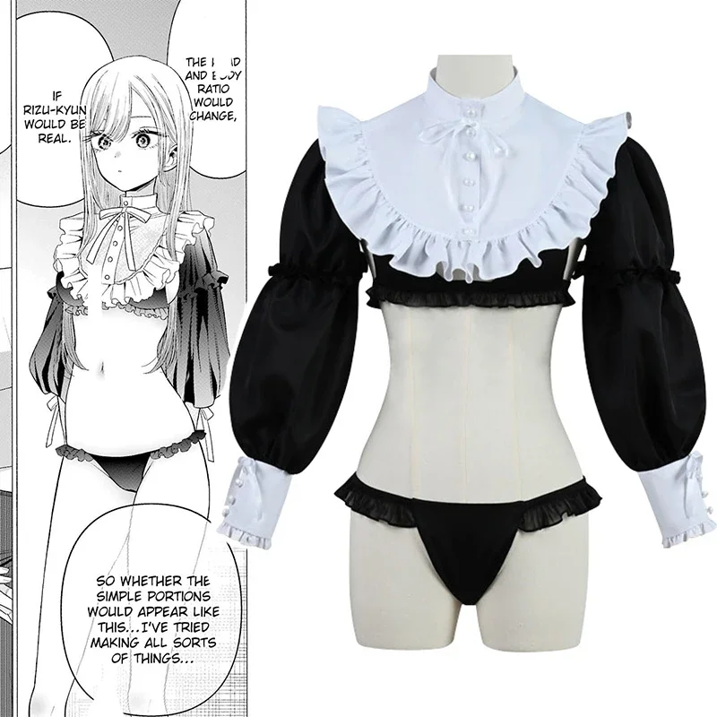 Anime My Dress Up Darling Rizu Kyun Cosplay Sexy Rizu Kyun Costume Shizuku Bikini Wig Little Devil Uniform