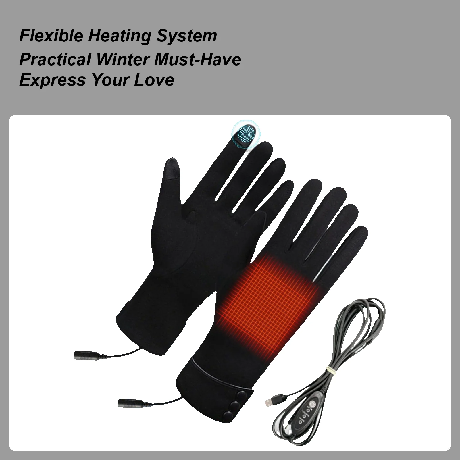 

Heated Gloves For Women 3-level USB Heated Gloves Camping Hand Warmers For Daily Commuting Fishing Hiking Gardening Walking