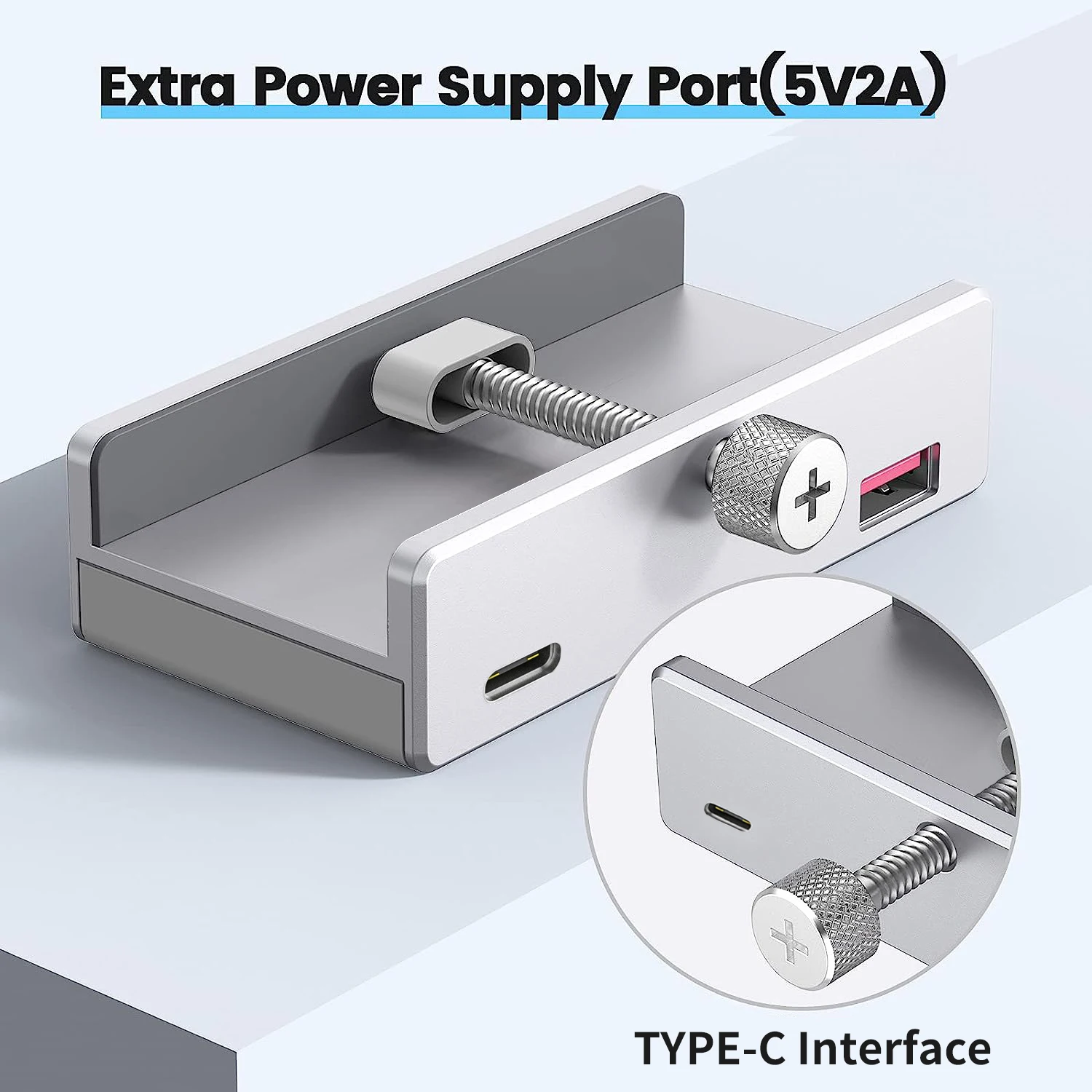 알루미늄 USB 3.0 허브 Sd 카드 리더기, 고속 확장, 5GB 데이터 전송 클립 타입, 노트북 액세서리