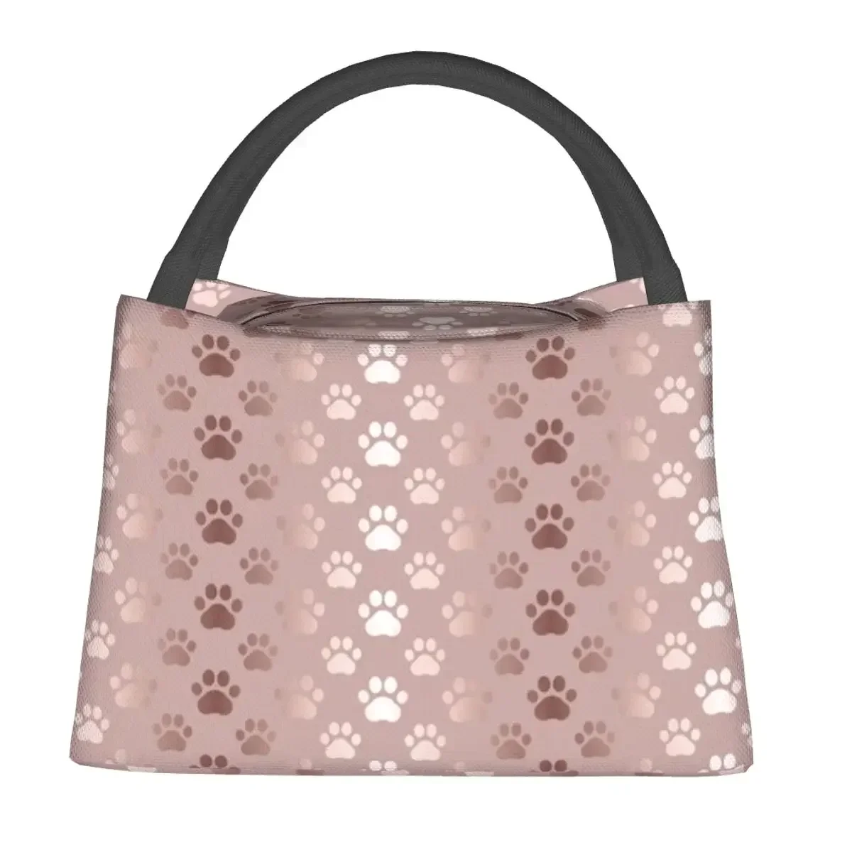 

Сумка для обеда с принтом лап домашних животных для женщин, модная коробка для завтрака, модная школьная сумка-холодильник, портативная оксфордская термосумка-тоут