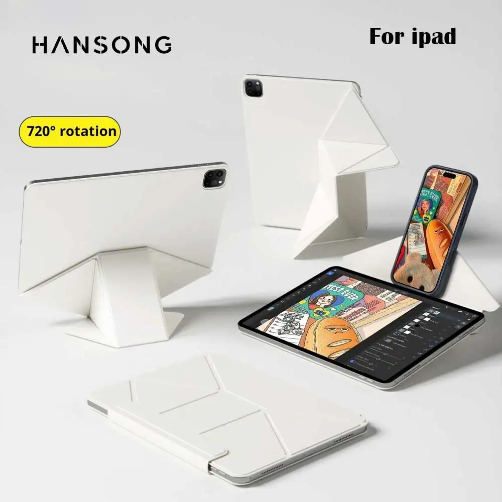 

﻿ For iPad 10/11th Magnetic Detachable Cover,iPad Air 4/5/6/7th 10.9 Pro 11 Air 11 M2 M3 mini 6/7th Increase Height Bracket Case