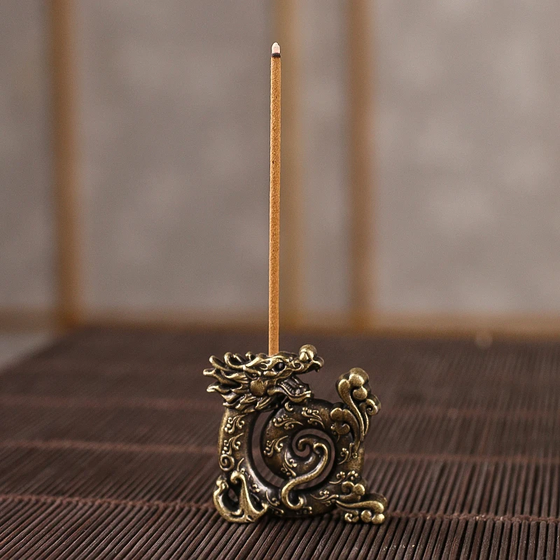 Antique creative thread incense stick long incense burner incense seat heavy sandalwood household indoor Zen decoration small