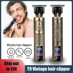 Tagliacapelli Vintage per il corpo rasatura elettrica per capelli per uomo T9 Cordless Beard Trimmer Mens Shaver Body Hair Cutting Machine