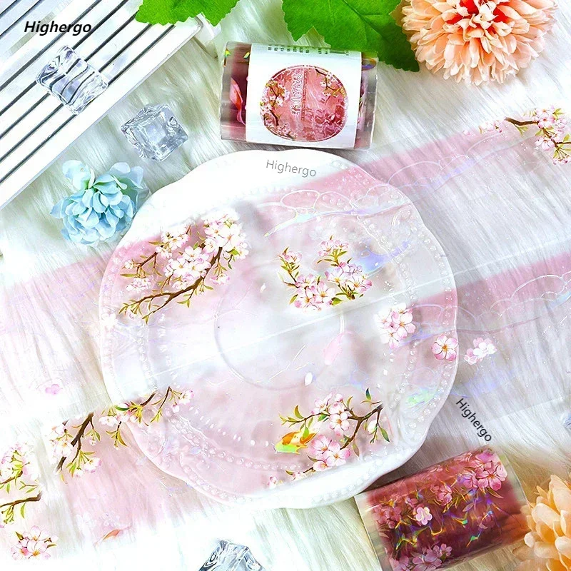 

2m/Roll Pink Lake PET Tape Aesthetic Sakura Washi Masking Tape for Stickers Scrapbooking Journaling Planner Diary Supplies