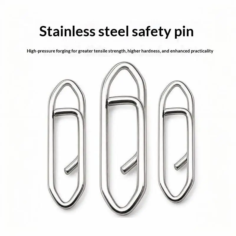 50 Pack Stainless Steel Fishing Bait Snap Clips Quick Release Rust Resistant Durable for Professional Anglers Use